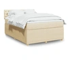 Image de Boxspring met matras stof cràmekleurig 140x200 cm3289791