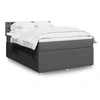 Image de Sommier à lattes de lit avec matelas Gris foncé 160x200cm Tissu 3289822