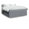 Image de Sommier à lattes de lit avec matelas Gris clair 180x200cm Tissu 3289828