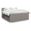 Image de Sommier à lattes de lit avec matelas Taupe 180x200 cm Tissu 3289839