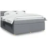Image de Sommier à lattes de lit avec matelas Gris clair 180x200cm Tissu 3289849