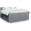 Image de Boxspring met matras stof lichtgrijs 200x200 cm3289856
