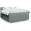Image de Boxspring met matras stof lichtgrijs 200x200 cm3289870