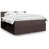 Image de Boxspring met matras stof donkerbruin 200x200 cm3289880