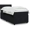 Image de Sommier à lattes de lit avec matelas Noir 90x200 cm Velours 3289946