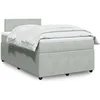 Image de Sommier à lattes de lit et matelas Gris clair 120x200cm Velours 3290004