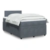 Image de Boxspring met matras fluweel donkergrijs 120x200 cm3290005