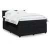 Image de Sommier à lattes de lit avec matelas Noir 140x190 cm Velours 3290042