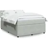 Image de Sommier à lattes de lit et matelas Gris clair 140x200cm Velours 3290070