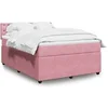 Image de Boxspring met matras fluweel roze 140x200 cm3290075