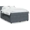 Image de Sommier à lattes de lit et matelas Gris foncé 160x200cm Velours 3290089