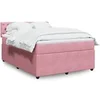 Image de Sommier à lattes de lit avec matelas Rose 160x200 cm Velours 3290093