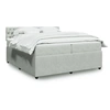 Image de Sommier à lattes de lit et matelas Gris clair 200x200cm Velours 3290136