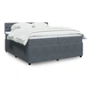 Image de Sommier à lattes de lit et matelas Gris foncé 200x200cm Velours 3290137
