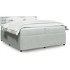 Image de Sommier à lattes de lit et matelas Gris clair 200x200cm Velours 3290142