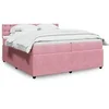 Image de Sommier à lattes de lit avec matelas Rose 200x200 cm Velours 3290147