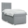 Image de Boxspring met matras stof lichtgrijs 90x190 cm3290343