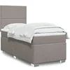 Image de Sommier à lattes de lit avec matelas Taupe 90x200 cm Tissu 3290368