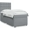 Image de Boxspring met matras stof lichtgrijs 90x200 cm3290385