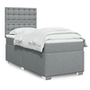 Image de Boxspring met matras stof lichtgrijs 100x200 cm3290413