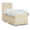 Image de Boxspring met matras stof cràmekleurig 100x200 cm3290418