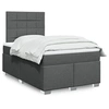 Image de Sommier à lattes de lit avec matelas Gris foncé 120x200cm Tissu 3290456