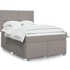Image de Boxspring met matras stof taupe 140x190 cm3290480