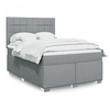 Image de Boxspring met matras stof lichtgrijs 140x190 cm3290483