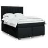 Image de Sommier à lattes de lit avec matelas Noir 140x190 cm Tissu 3290485