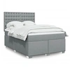 Image de Boxspring met matras stof lichtgrijs 140x190 cm3290497