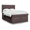 Image de Boxspring met matras stof donkerbruin 140x190 cm3290500