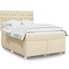 Image de Boxspring met matras stof cràmekleurig 160x200 cm3290551