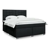 Image de Sommier à lattes de lit avec matelas Noir 180x200 cm Tissu 3290569