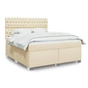 Image de Boxspring met matras stof cràmekleurig 180x200 cm3290579