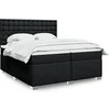 Image de Boxspring met matras stof zwart 200x200 cm3290611