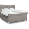 Image de Boxspring met matras stof taupe 200x200 cm3290613