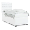Image de Sommier à lattes de lit avec matelas Blanc 90x190 cm Similicuir 3290701