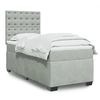 Image de Sommier à lattes de lit et matelas Gris clair 80x200 cm Velours 3290774