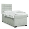 Image de Sommier à lattes de lit et matelas Gris clair 90x200 cm Velours 3290810