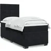 Image de Sommier ï¿½ lattes de lit avec matelas Noir 90x200 cm Velours 3290812
