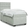 Image de Sommier à lattes de lit et matelas Gris clair 100x200cm Velours 3290846