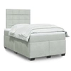 Image de Sommier à lattes de lit et matelas gris clair 120x190cm velours 3290858