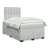 Image de Sommier à lattes de lit et matelas gris clair 120x190cm velours 3290870