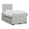 Image de Boxspring met matras fluweel lichtgrijs 120x200 cm3290876