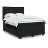 Image de Sommier à lattes de lit avec matelas Noir 140x190 cm Velours 3290902