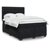 Image de Sommier à lattes de lit avec matelas Noir 140x190 cm Velours 3290914
