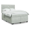 Image de Sommier à lattes de lit et matelas Gris clair 140x200cm Velours 3290936