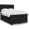 Image de Sommier à lattes de lit avec matelas Noir 140x200 cm Velours 3290938