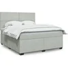 Image de Sommier à lattes de lit et matelas Gris clair 180x200cm Velours 3290972