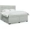 Image de Sommier à lattes de lit et matelas Gris clair 180x200cm Velours 3290978